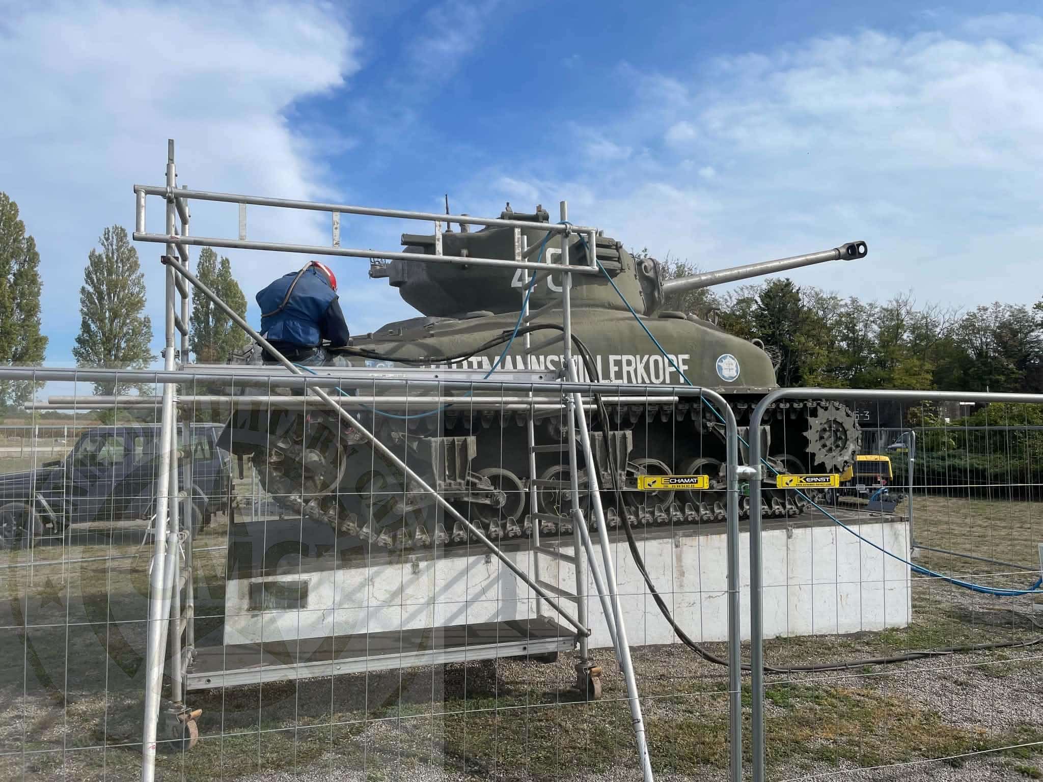 Intervention sur le Sherman