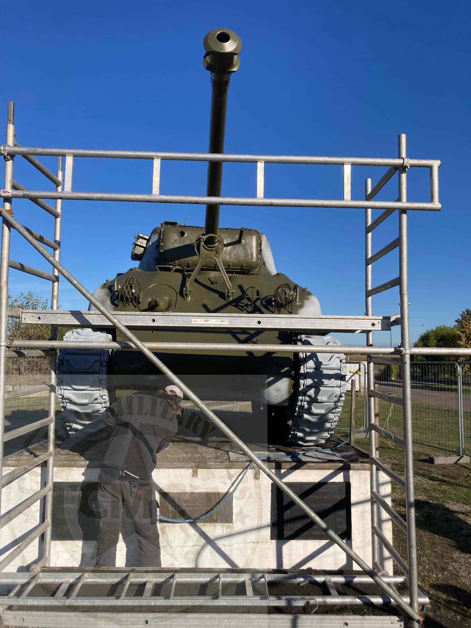 Intervention en hauteur sur le Sherman