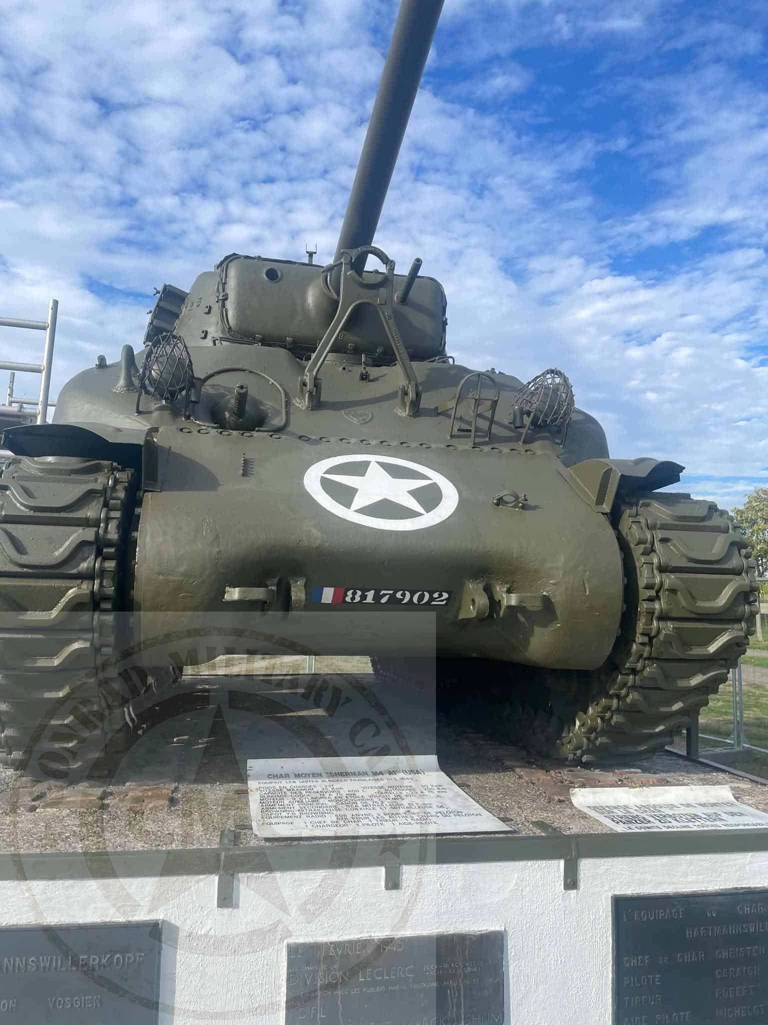 Étoile blanche sur l’avant du Sherman